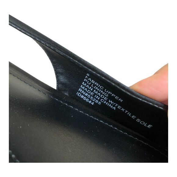 Express Women's Rhinestone Embellished Bow Pointed Toe Slip On Flats Black Sz 8 - Picture 3 of 10